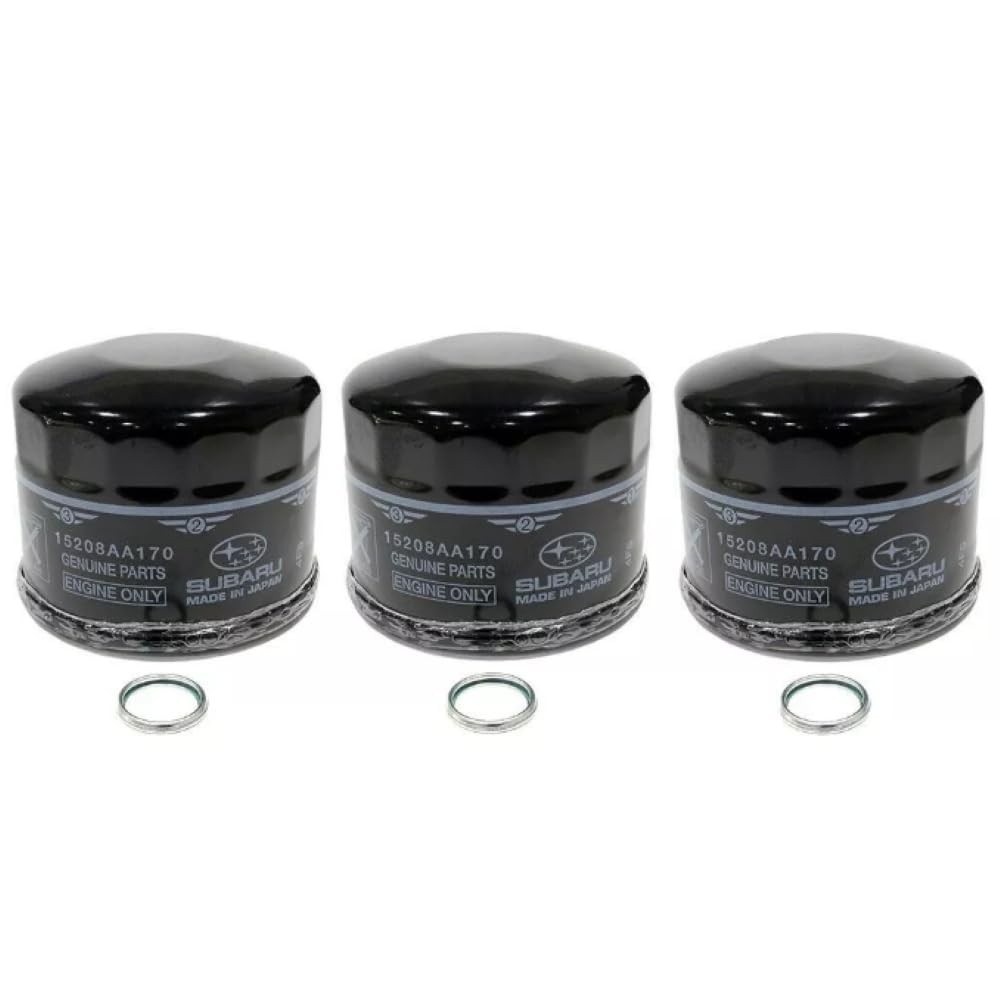 Subaru Set of 3 Oil Filters and Crush Gaskets for 2015-2026 WRX BRZ - 2026...