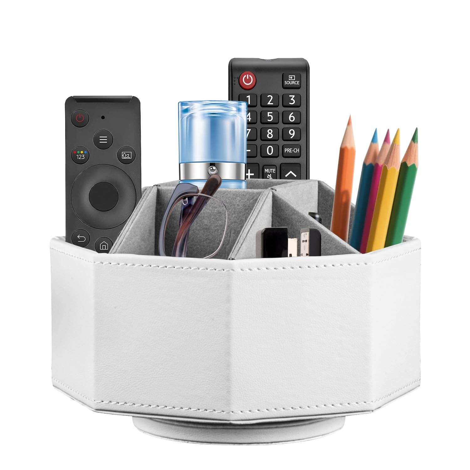 360° Spinning Remote Control Holder,Pen Caddy,Studio Art Supplies Organizer