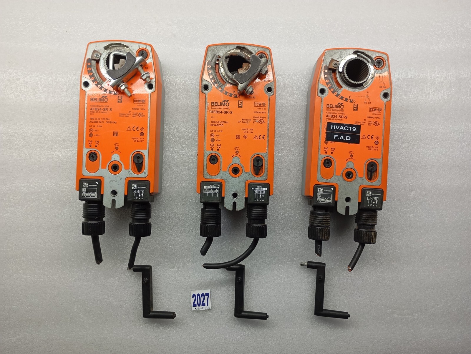 BELIMO AFB24-SR-S Damper Actuator 180 in-lb/20 Nm (lot of 3 pieces)