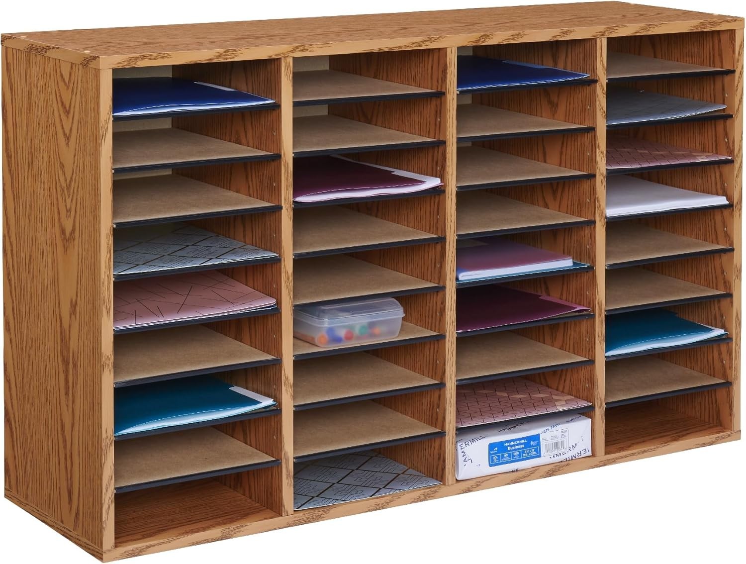Literature Organizer 12 Compartments Office & Classroom Mailbox W/ Adjustable