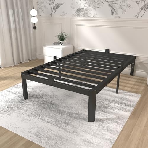 14 Bed Frames, Metal Platform Bed Frame Size, Safety Design with Twin 14 Inch