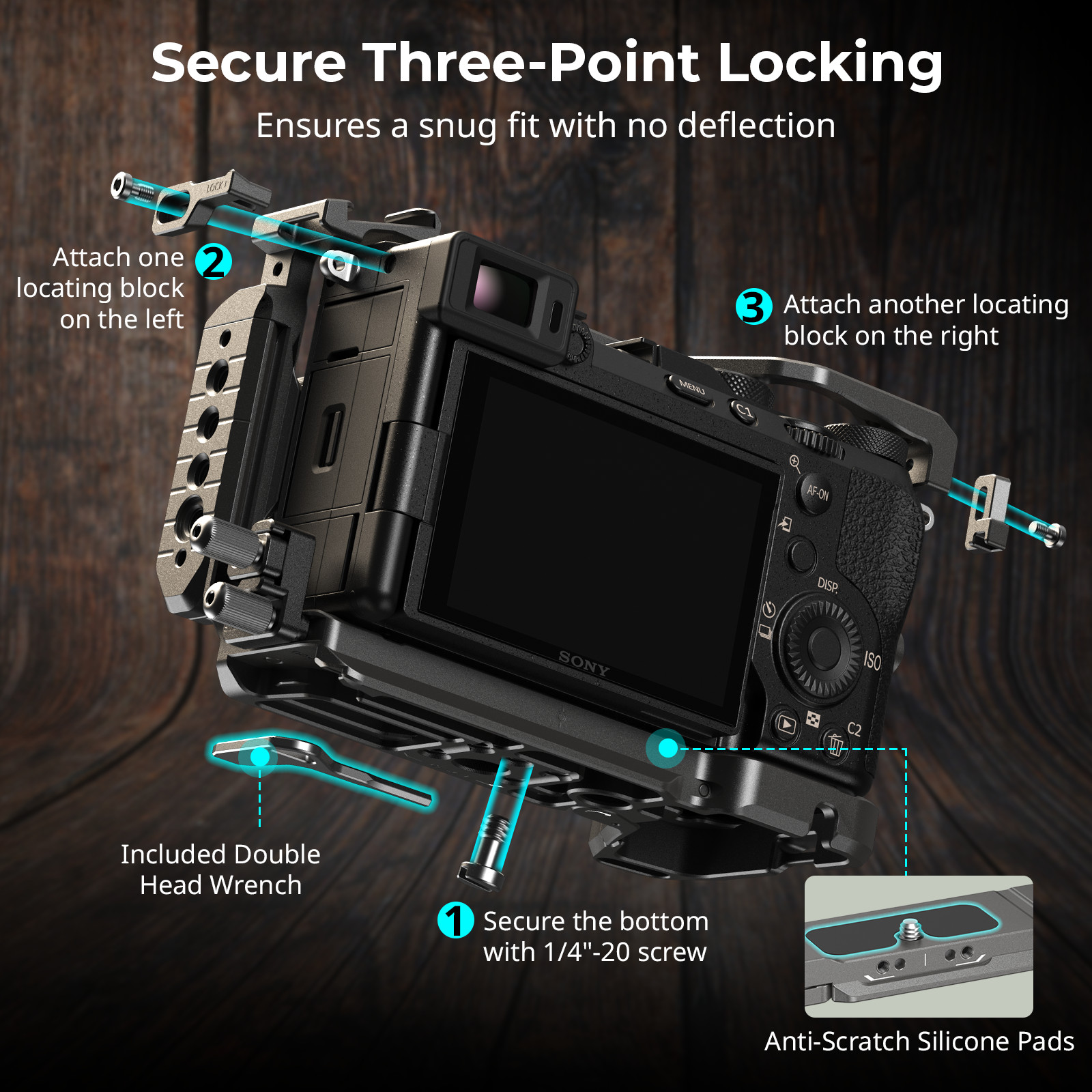 SmallRig HawkLock Quick Release Camera Cage Kit for Sony A7C II/ A7CR Camera
