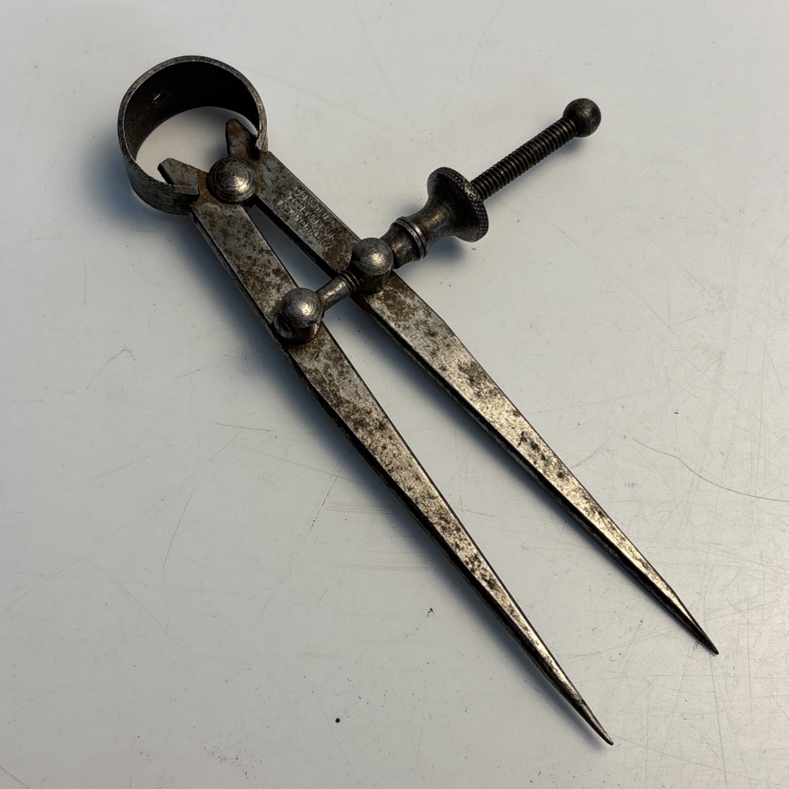 Vintage Consolidated Tool Works 4 Inch Spring Dividers USA