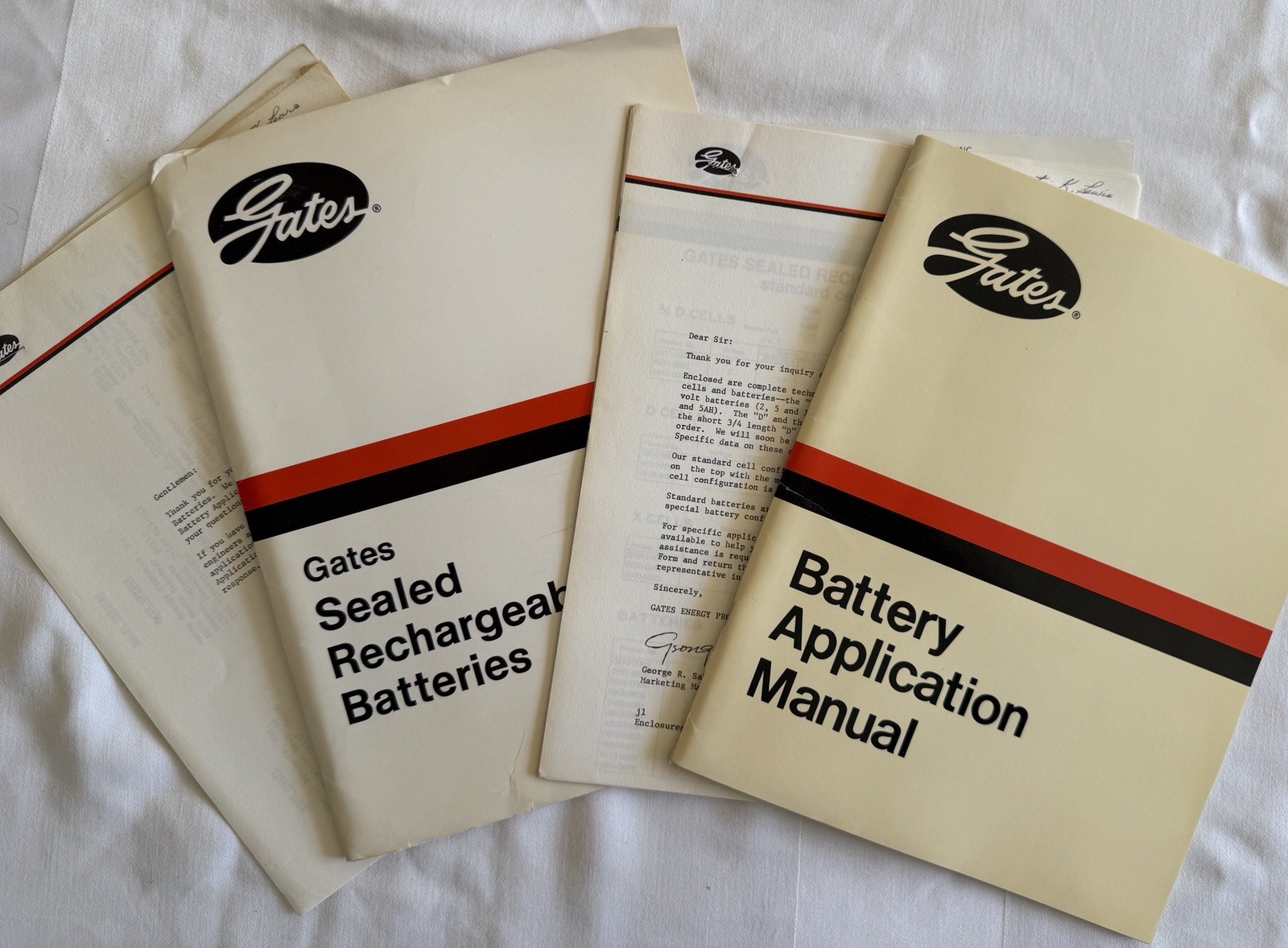 Vtg. 1974 Gates Sealed Rechargeable Batteries Catalog & Price list, Order form +