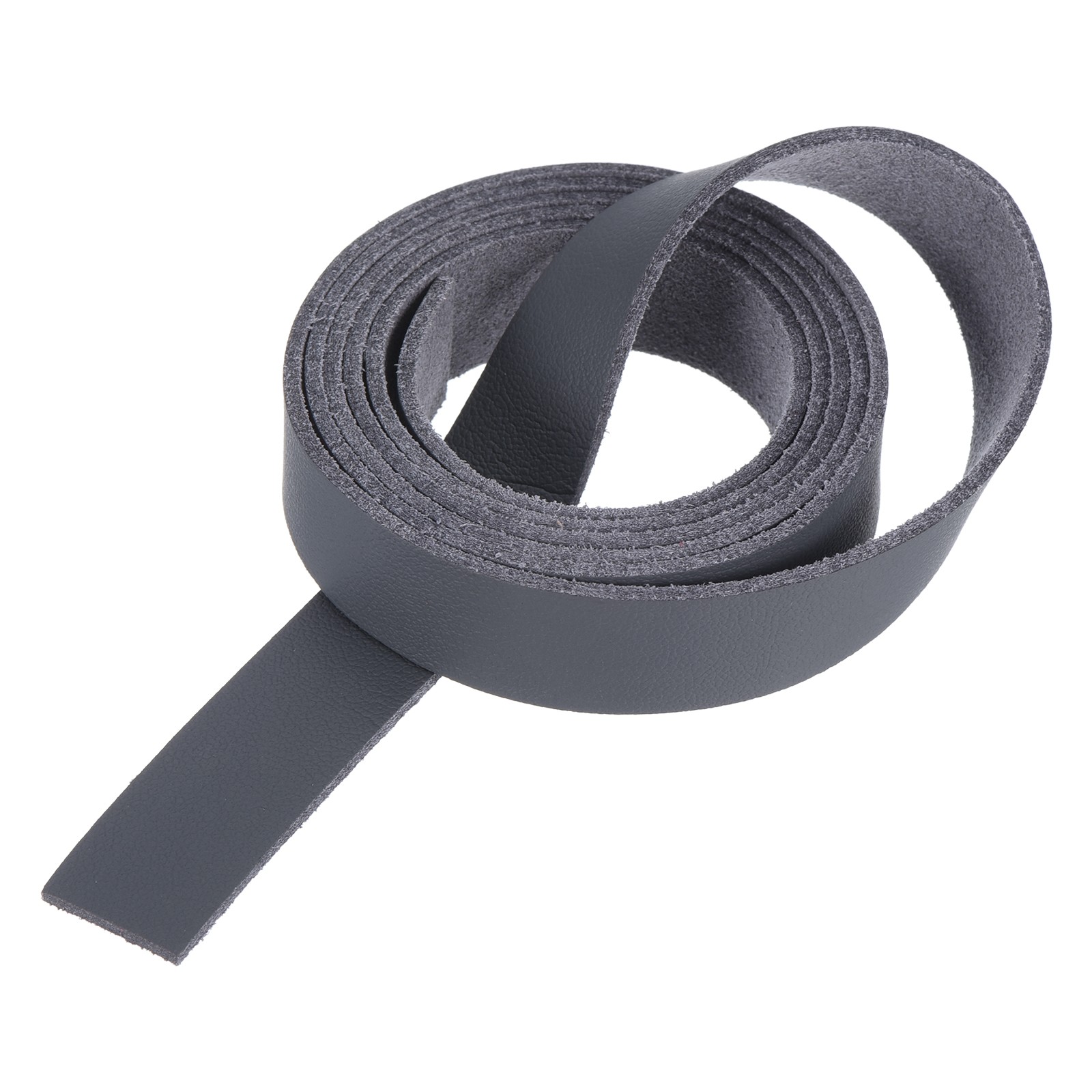Leather Straps Strip Belt 1.5cm(0.6" Width) Leather Strips Dark Grey