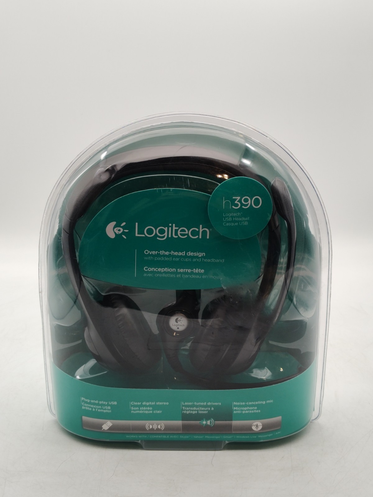 Logitech-H390-Black Over Ear-USB-Noise Canceling-Stereo-Headset-Headphones-NEW