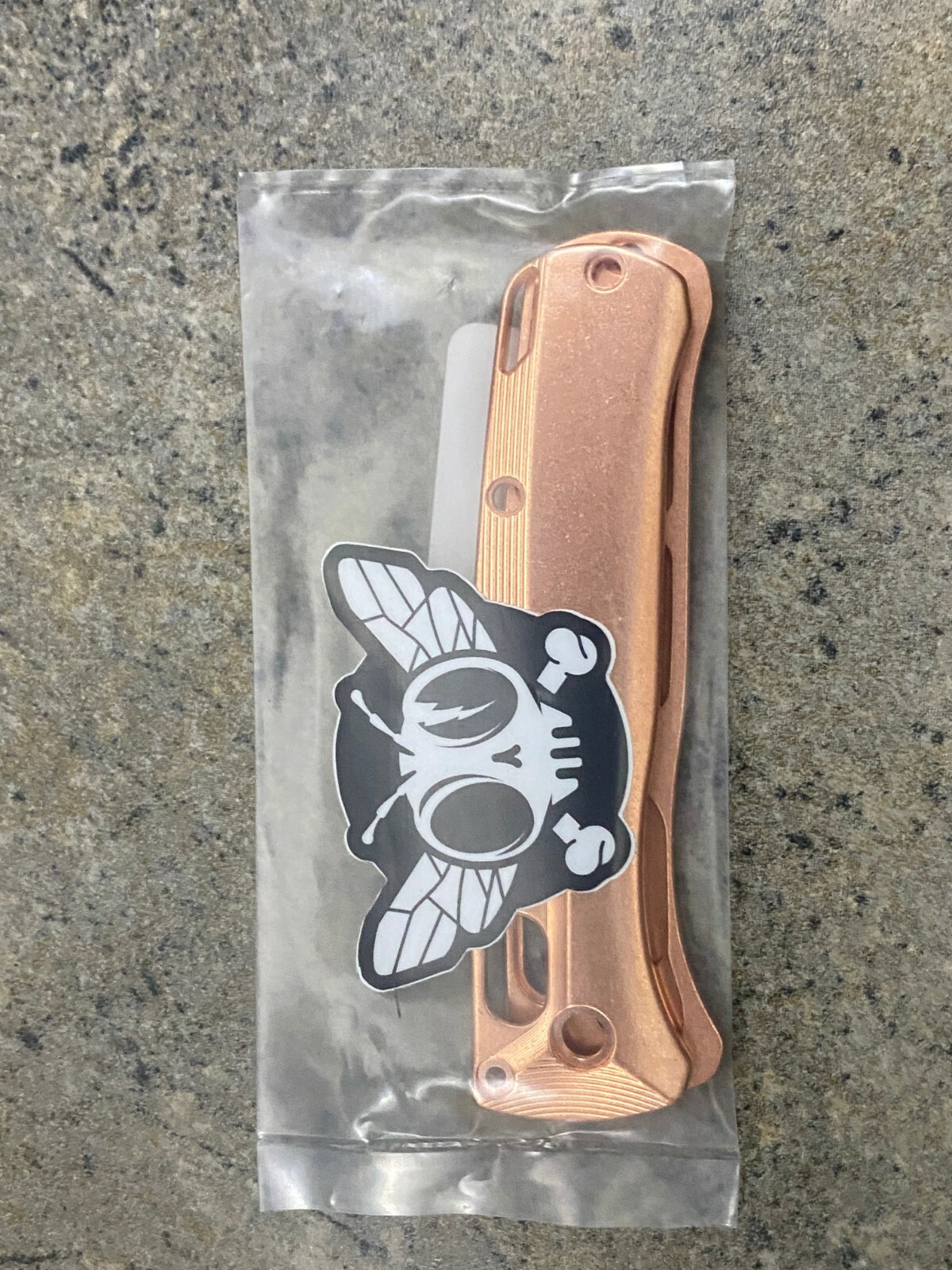 Flytanium Crossfade Copper Scales for Benchmade Mini Bugout FLY913 Stonewash