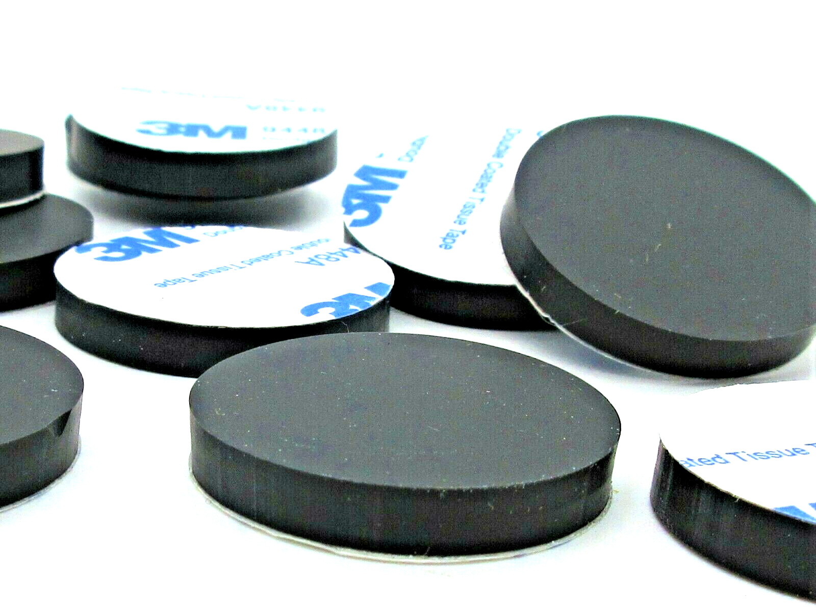 1" Dia  Round Non Slip Wooden Chair Feet & Furniture Pads  3M Adhesive Backing