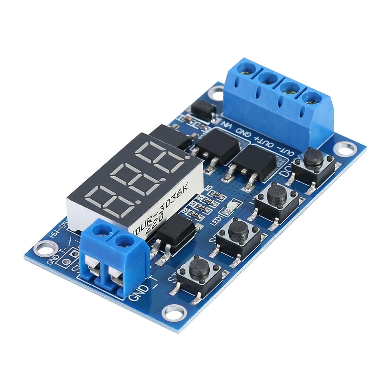 Delay Timer Relay, Adjustable DC 5V 36V LED Display Cycle On Off Module 0.1s ...