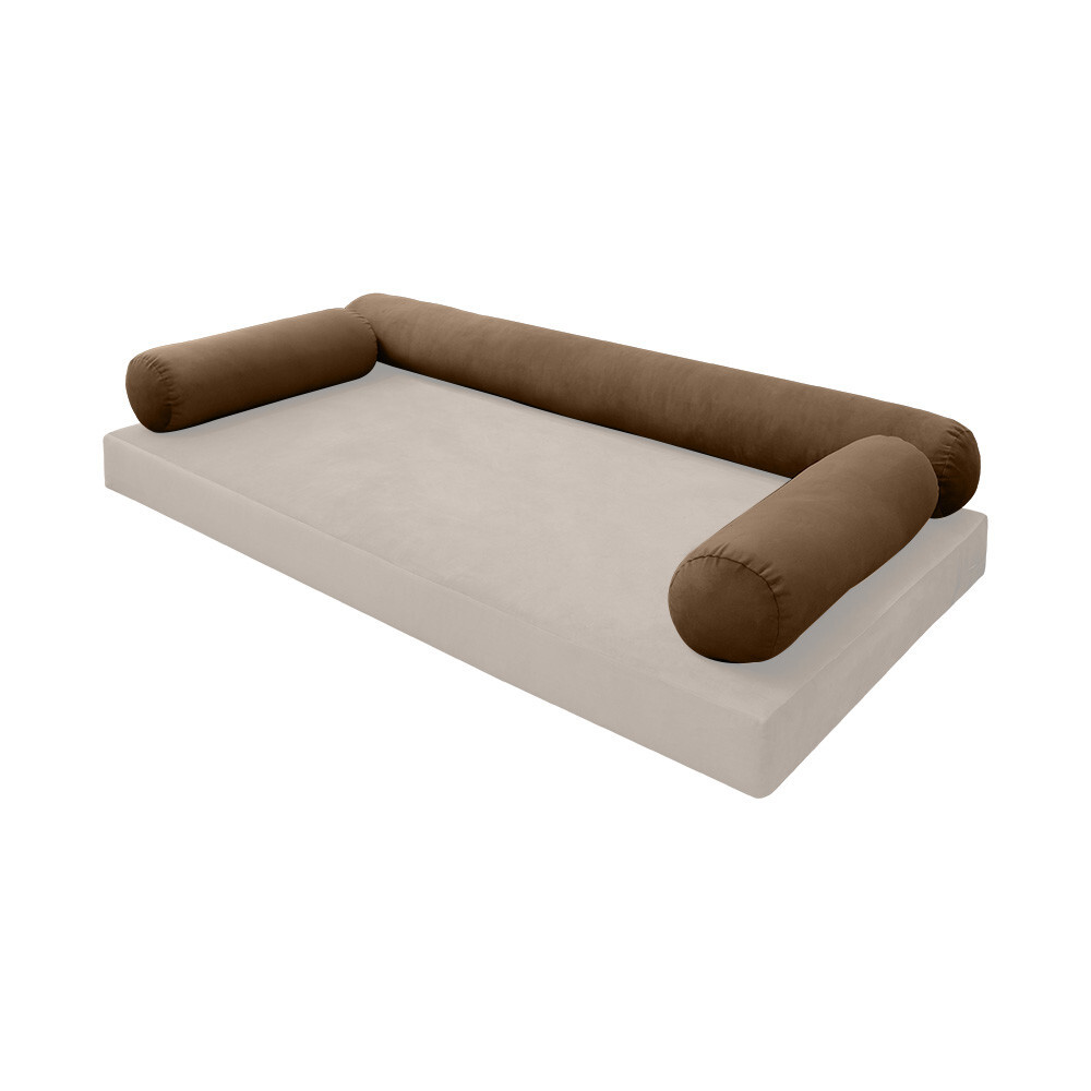 SLIPCOVER ONLY KnifeEdge Twin Style V6 Velvet Indoor Daybed Bolster Pillow AD308