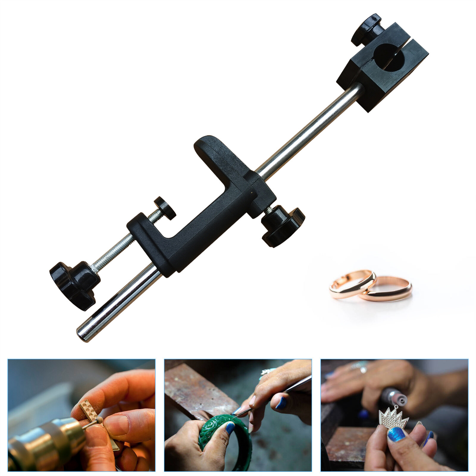 Height Adjustable Handpiece Holder Fixer w/ Clip Clamp Rotates For 30 30H 30SJ