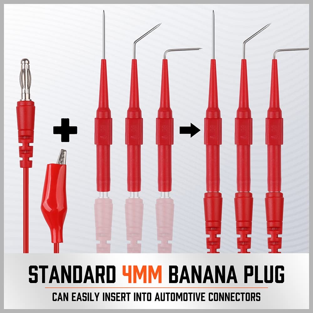 22PCS Back Probe Pin Kit, Electrical Test Probes for Multimeter & Auto