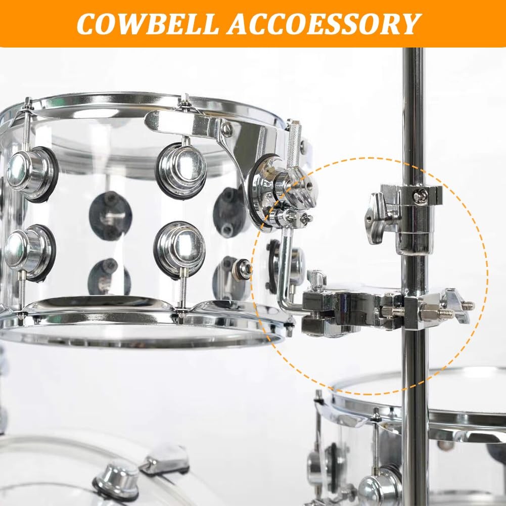 Cowbell Clamp L Rod Holder Adjustable Mount Bracket for Drum Percussion