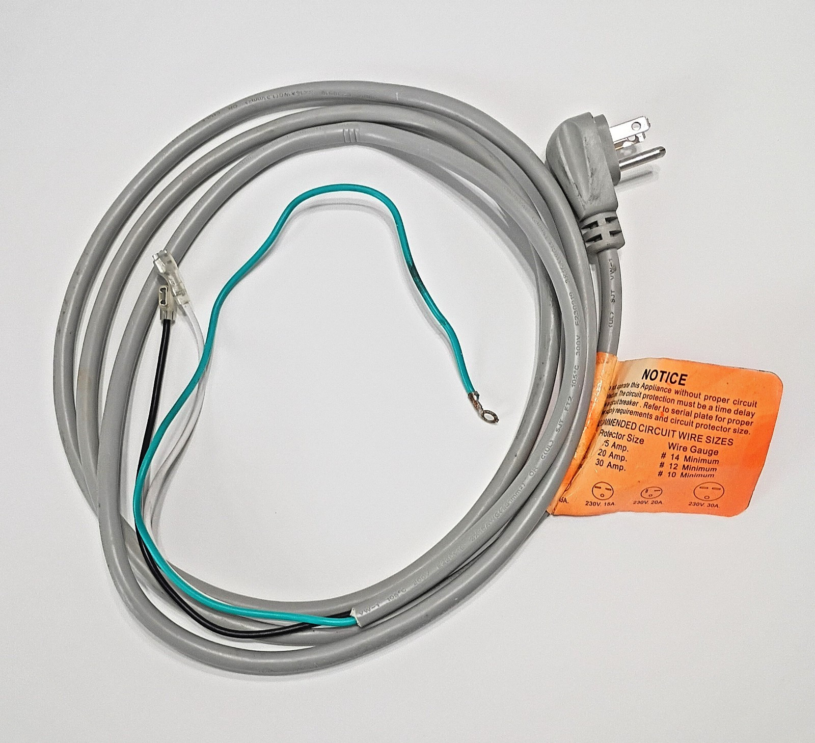 OEM Frigidaire Dehumidifier 3-Prong Power Cord 7+ ft long