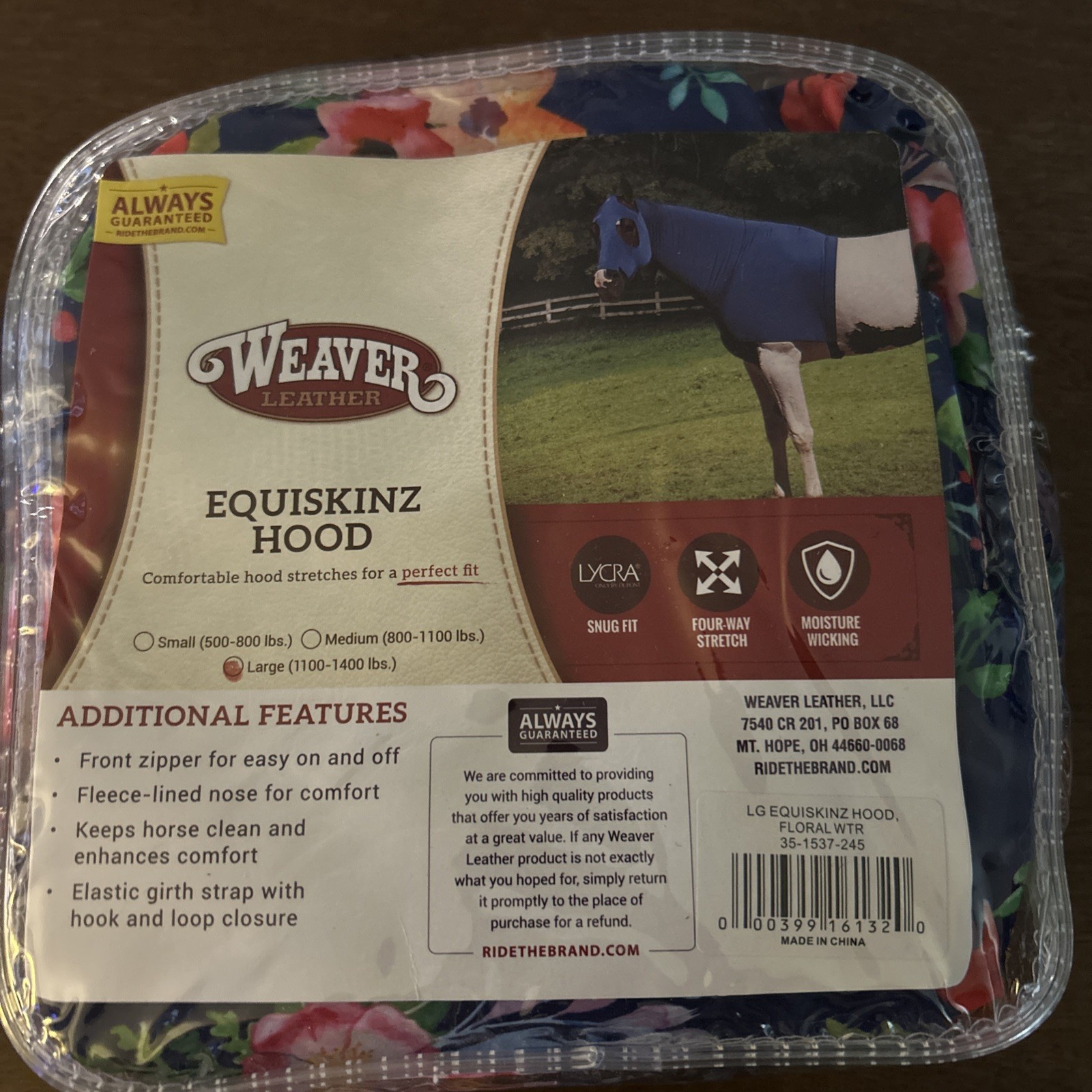 Weaver Equiskinz Lycra Hood