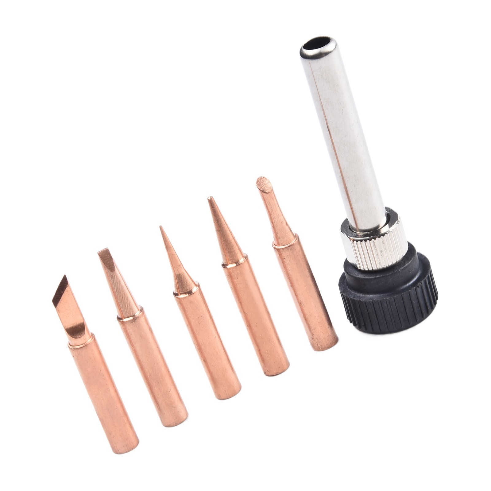 Copper Soldering Iron Tips 6pcs Tips for Various Soldering Applications
