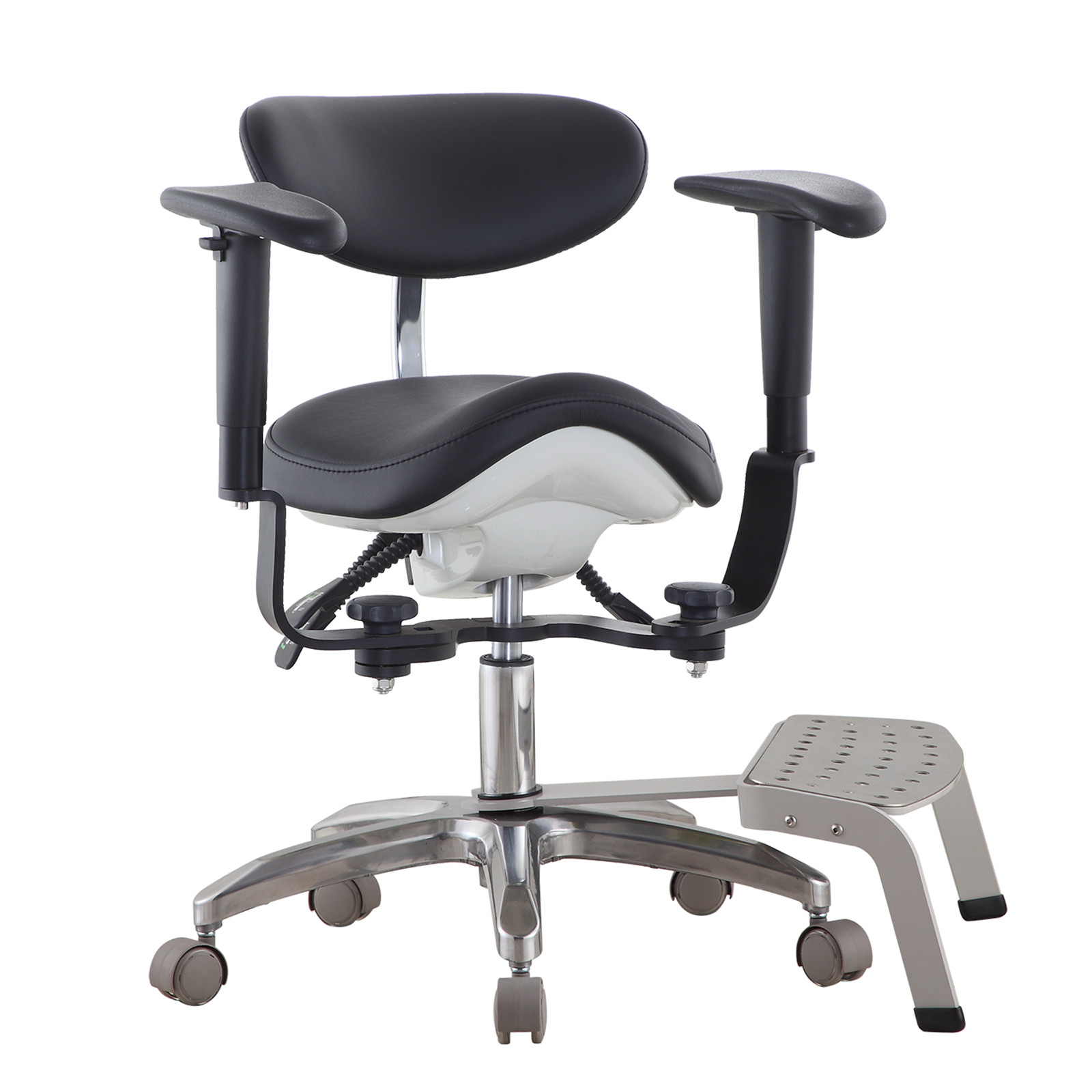 Dental Microscope Saddle Stool Doctor's Chair with Foot Pedal Base SDS-PB1
