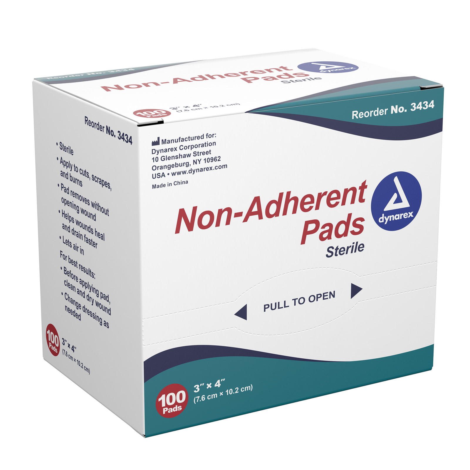 Non-Adherent Pads Sterile 3 in. x 4 in. (Box of 100)