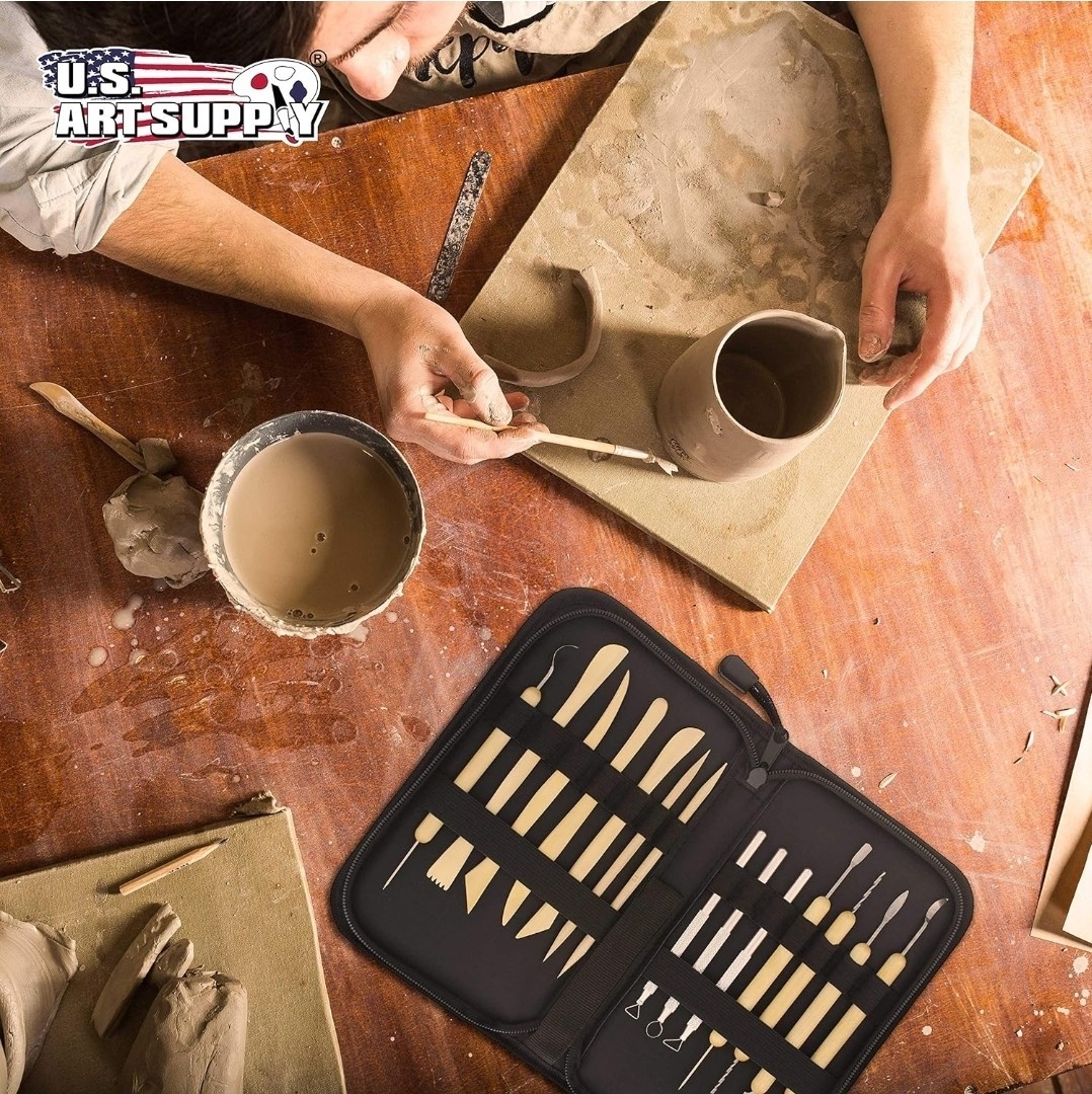 Pottery & Clay Tools Set (14-Piece) - U.S. Art Supply