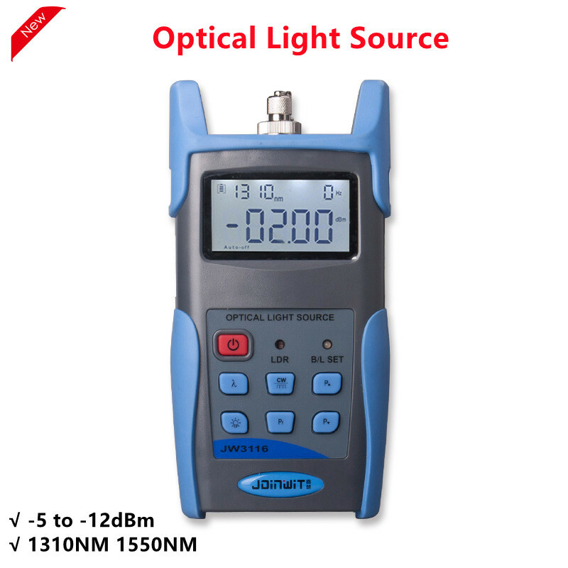 JW3116 Optical Light Source 1310NM 1550NM Fiber Optic Light Source  -5 to -12dBm