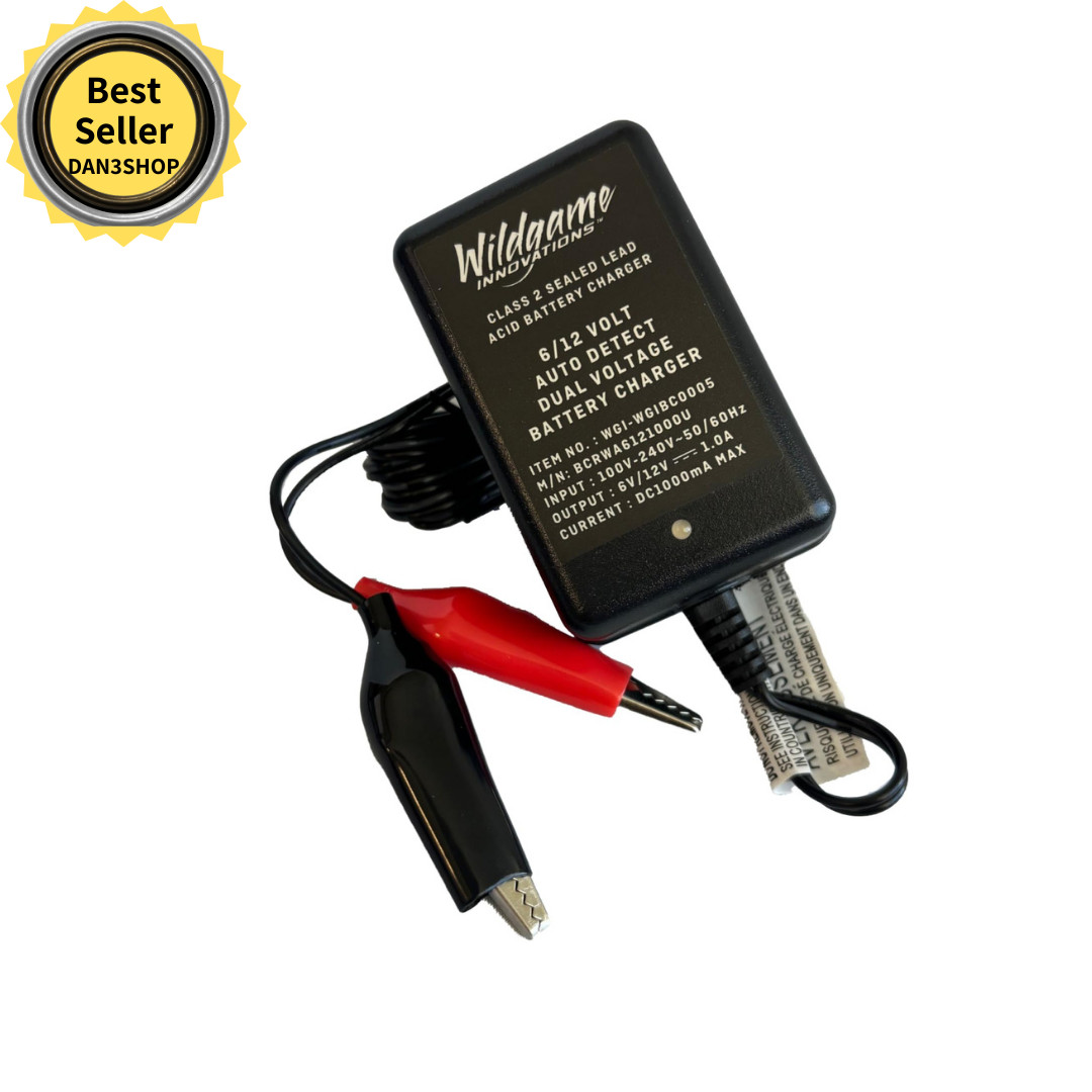 WILDGAME INNOVATIONS 6V/12V eDRENALINE Battery Charger Long-Lasting Powerful....