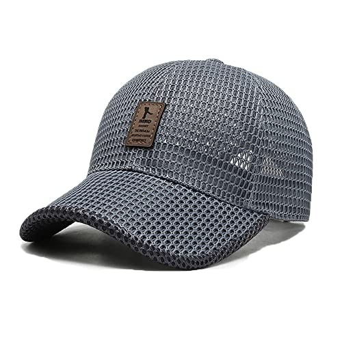 Summer Mesh Baseball Cap for Men Women Trucker Mesh Hat One Size 1-dark Gray