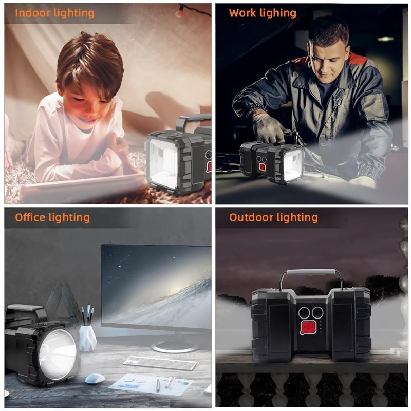 Portable Handheld Super Bright LED Searchlight Spotlight Flashlight Rechargeable