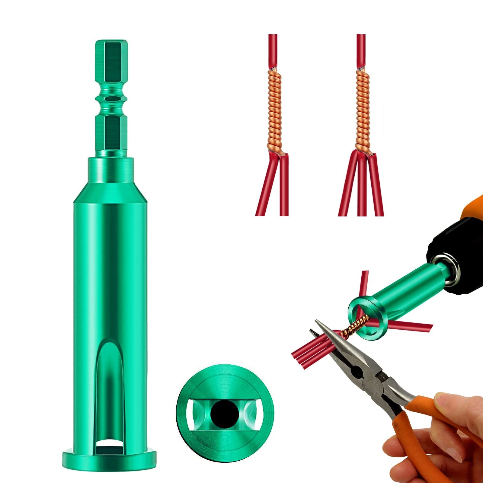 Universal Wire Twisting Tool Cable Wire Stripper and Twister Wire Stripping T...