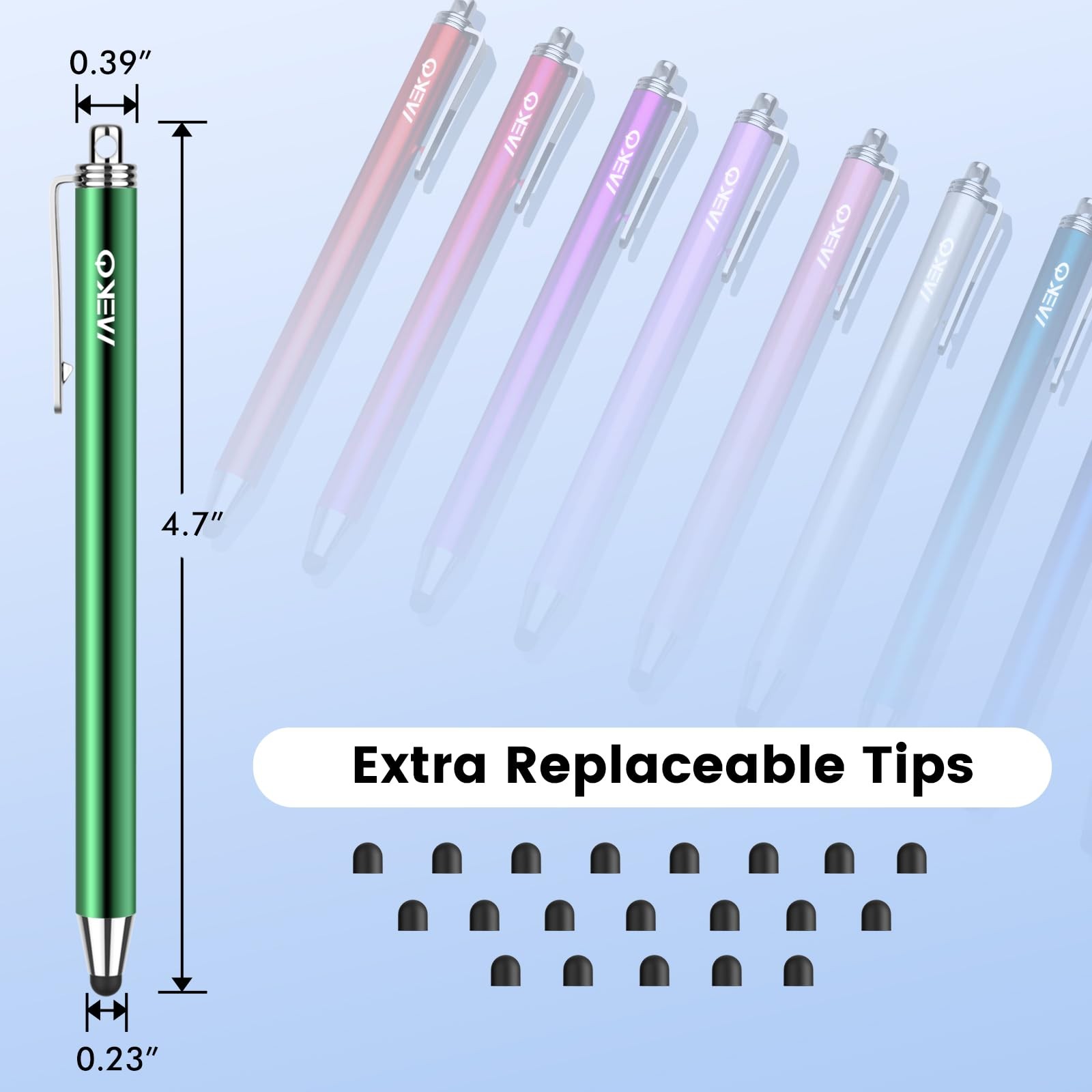 Stylus Pens for Touchscreens,10 Pack Thin Rubber Tip Stylus Replaceable Tip F...