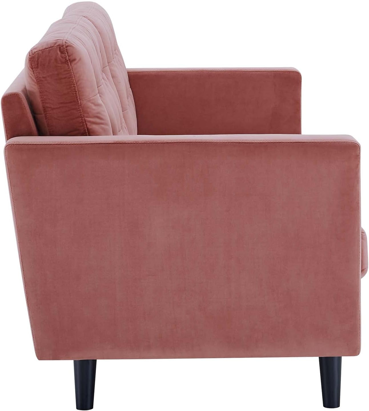 EEI-4444-DUS Exalt Tufted Performance Velvet Sofa, Dusty Rose