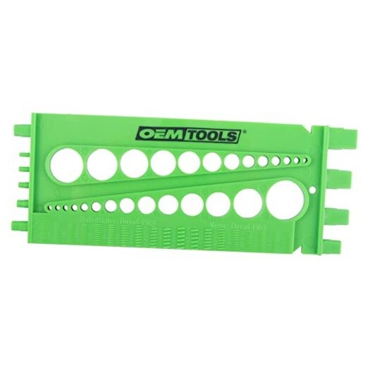 26691 Nut Bolt Thread Gauge, Green Thread Checker and Bolt Size Gauge, Bolt