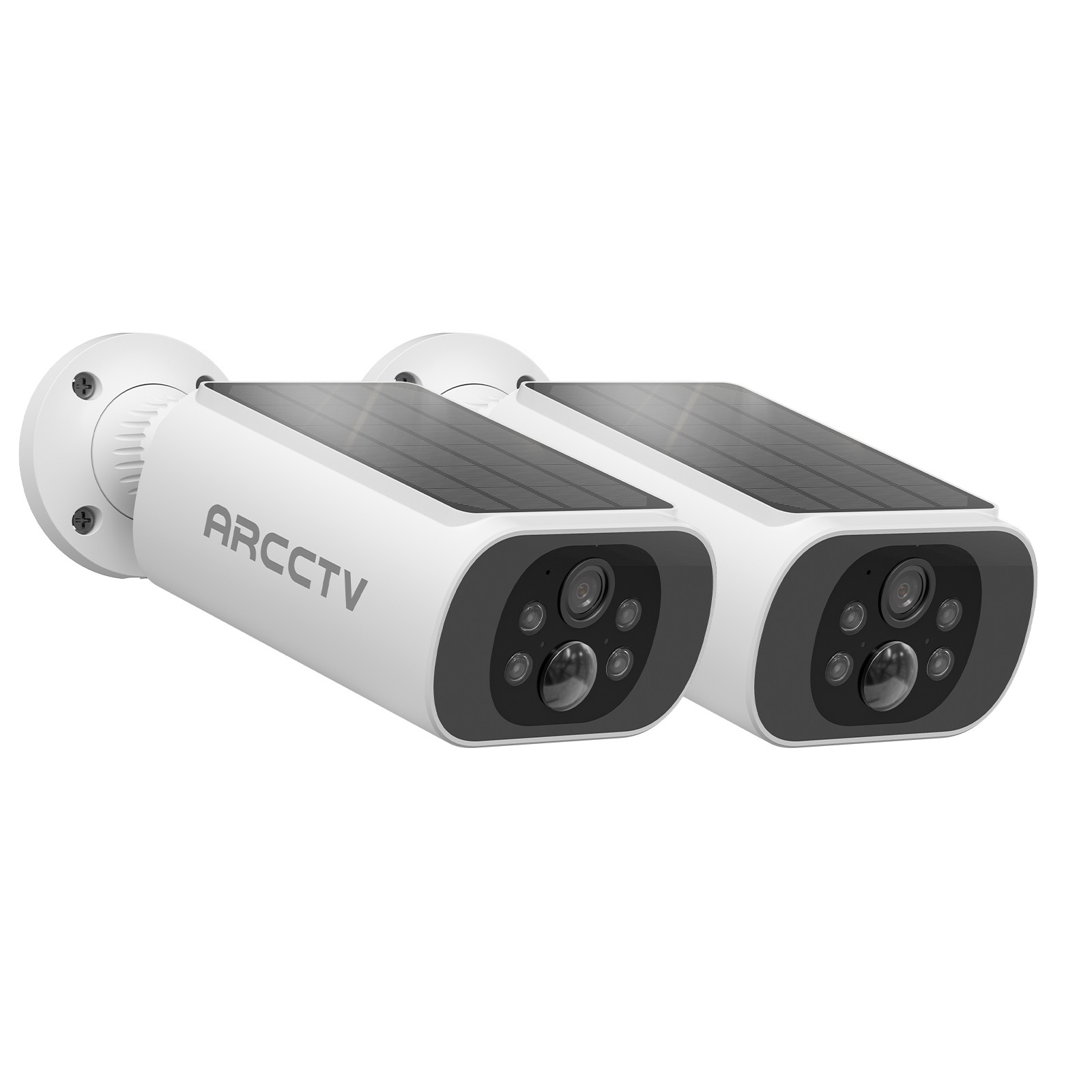 ARCCTV 4MP Wireless Solar Battery Powered Security Camera Sys Outdoor CCTV 2Pack