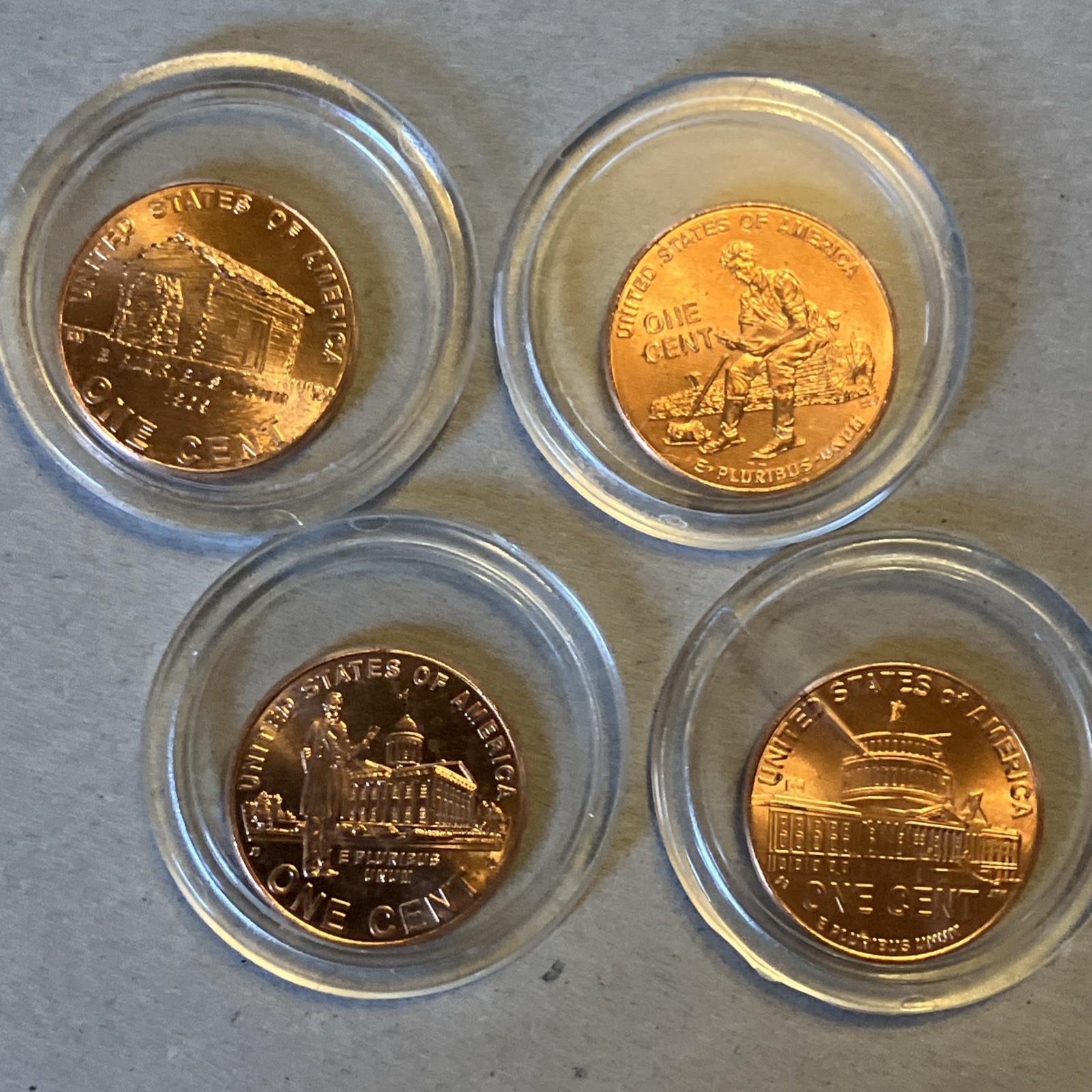 2009 P+Ds Lincoln Bicentennial Cent 4 Coin Set Brilliant Uncirculated