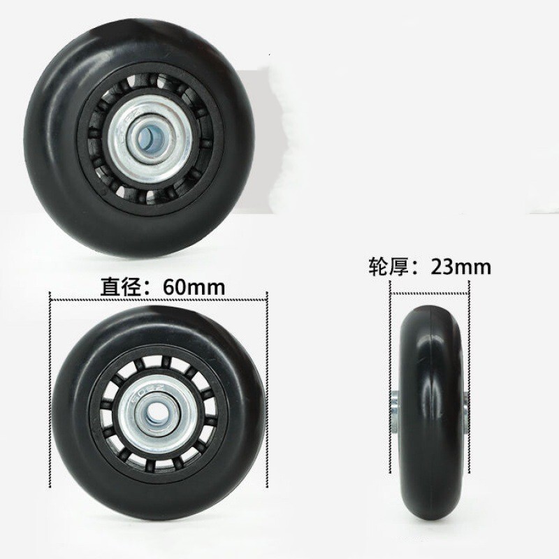 2 Set Luggage Suitcase Replacement Wheels OD 60mm/70mm/80mm