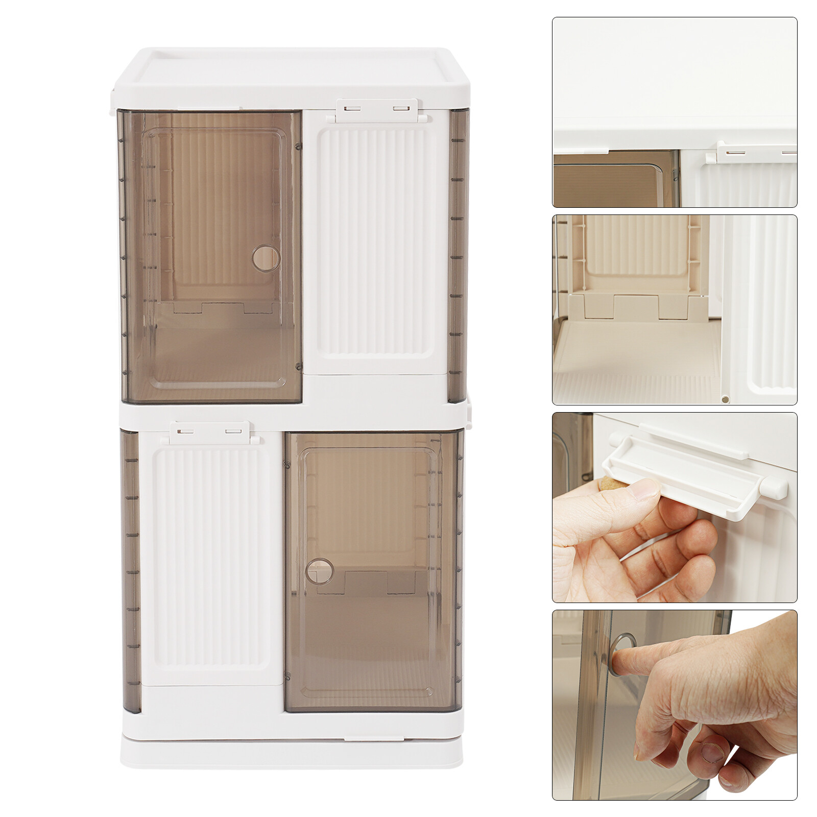 2-Tier Rotating Bookshelf, Book Storage Shelf, Floor Standing Rotating Bookcase
