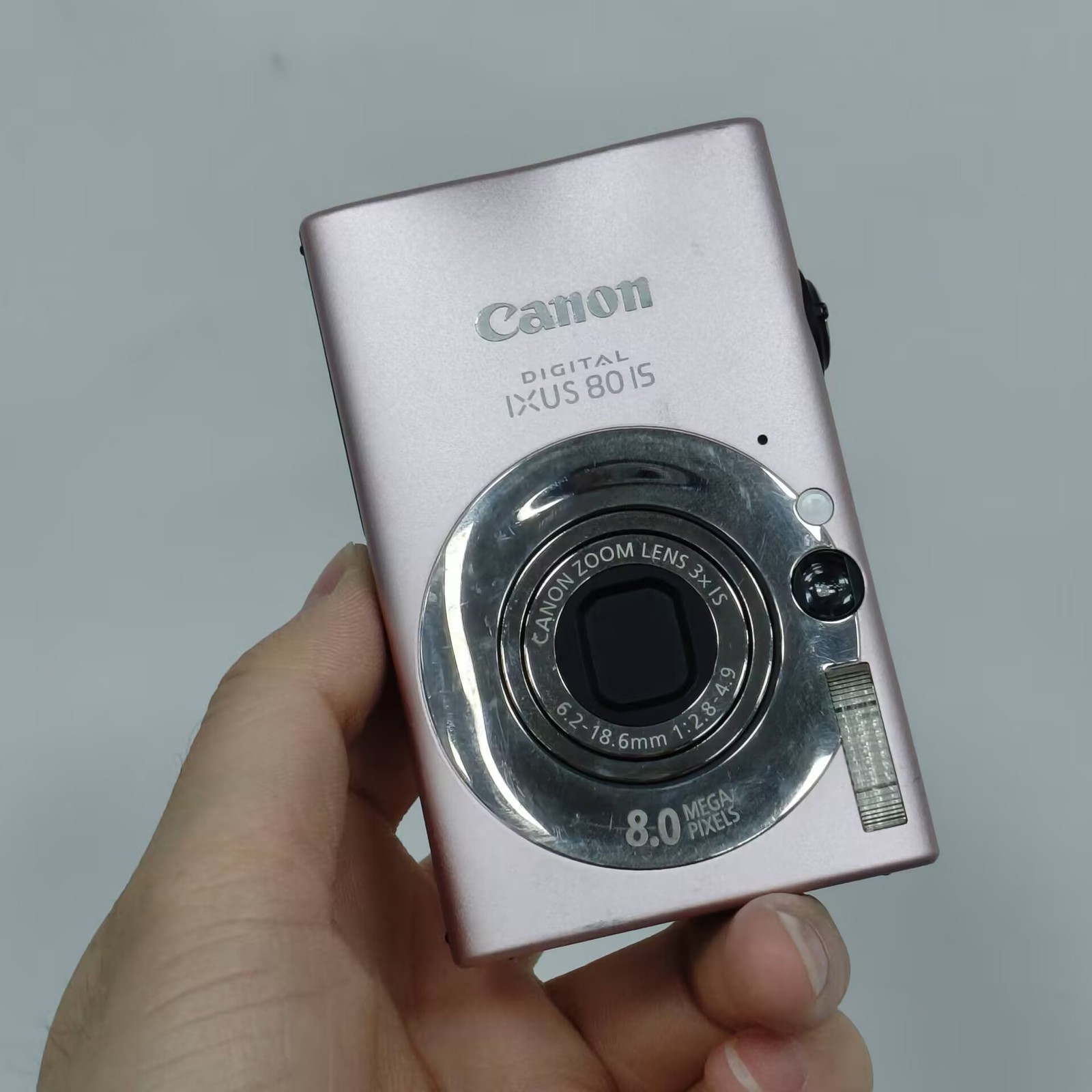 Canon Digital Camera IXUS 80 IS 8.0MP W/SD card Battery Charger English -Pink