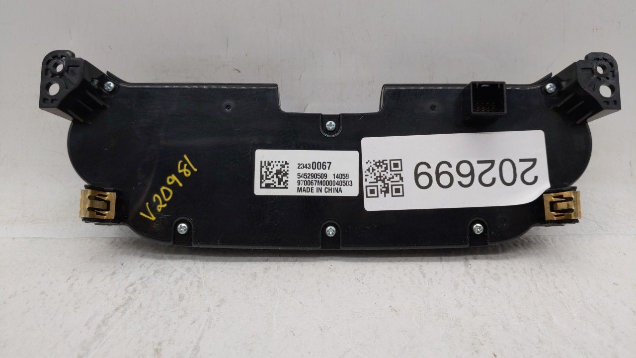 2014-2016 Chevrolet Malibu Radio Control Panel C6QJ9