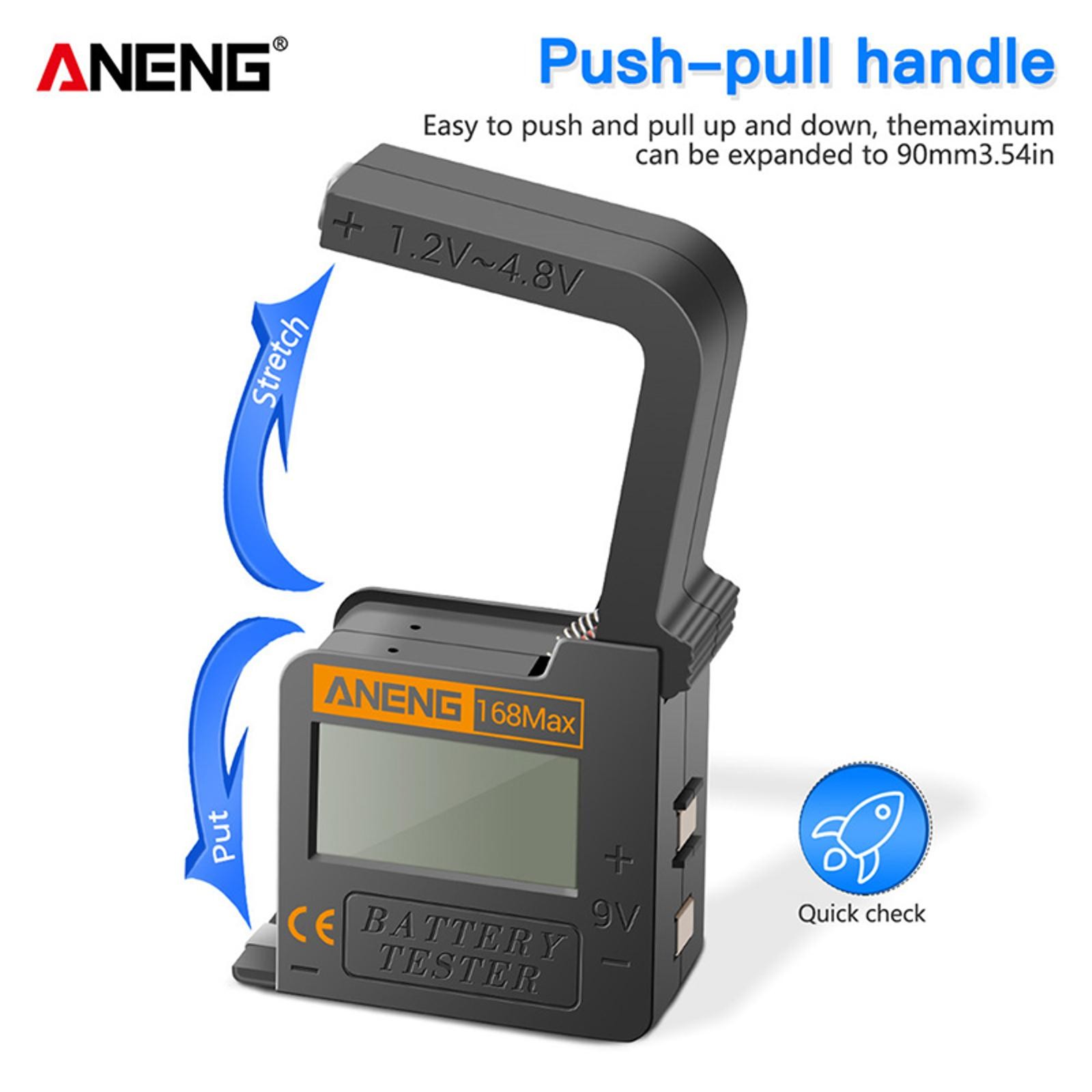 New ANENG 168Max Digital Battery Capacity Checker Volt Checker For 9V AA AAA
