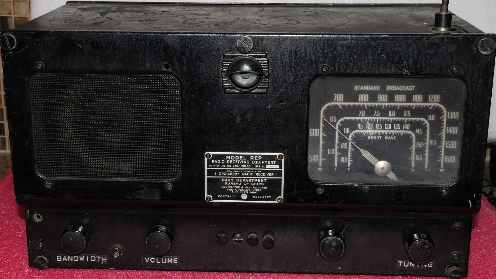 Crosley Model REP WW2 Ship Radio 1945 - Morale Radio