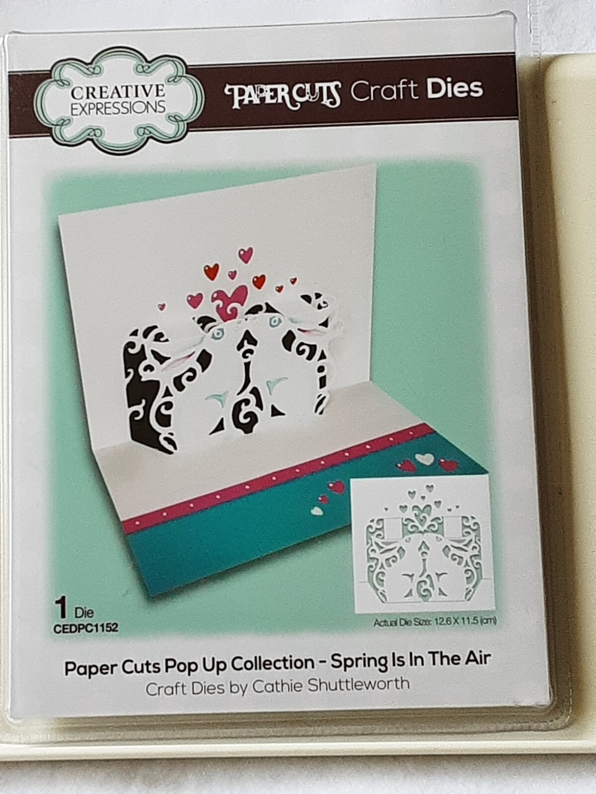 NEW Creative Expressions Paper Cuts Pop Up Spring is in the Air 4.50x5 Hearts