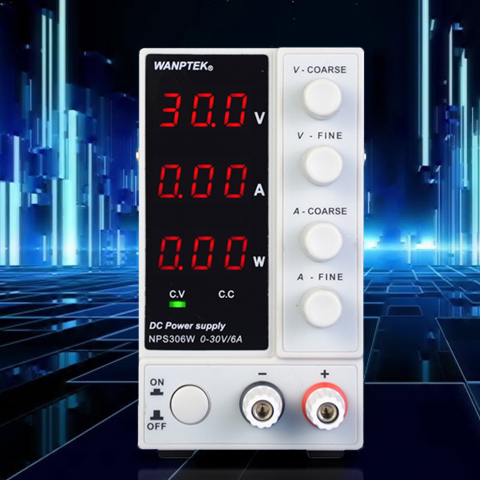 DC Power Supply Variable Adjust Switching Regulated Power Supply 0-30V 0-6A