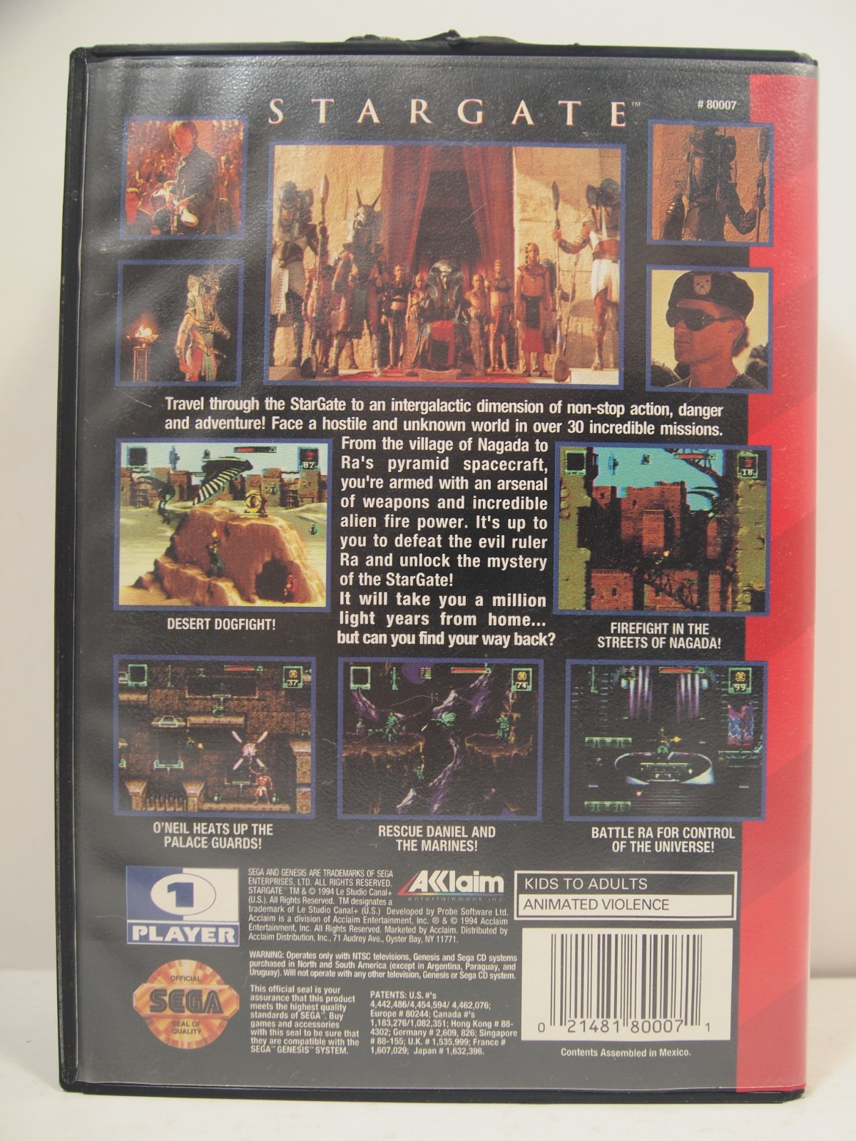 Stargate Case (SEGA Genesis) Authentic BOX ONLY