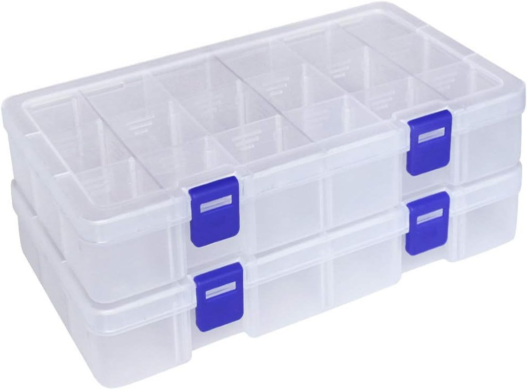 Plastic Organizer Container Storage Box Adjustable Divider Removable Grid Compar