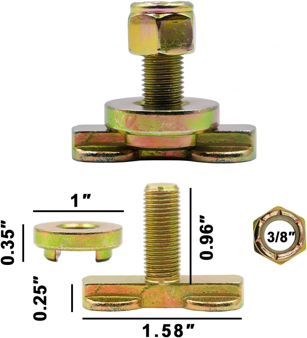10 PCS Cargo Control L Track Threaded Bolt Double Stud Fitting 5,500 Pounds