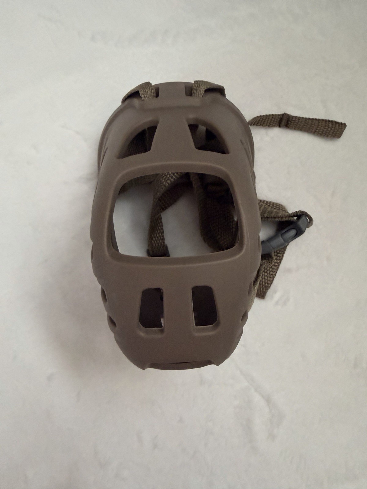 Brown Plastic Dog Muzzle with Adjustable Nylon Straps