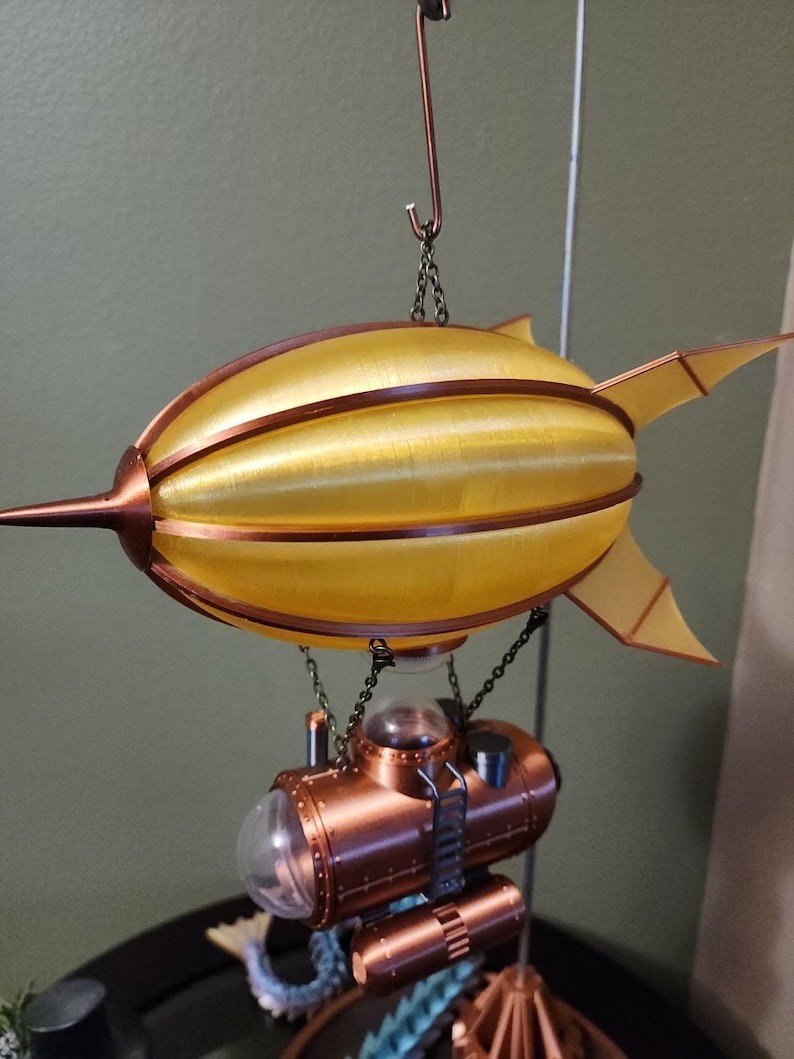 Steampunk Weekender Submarine Airship Lamp