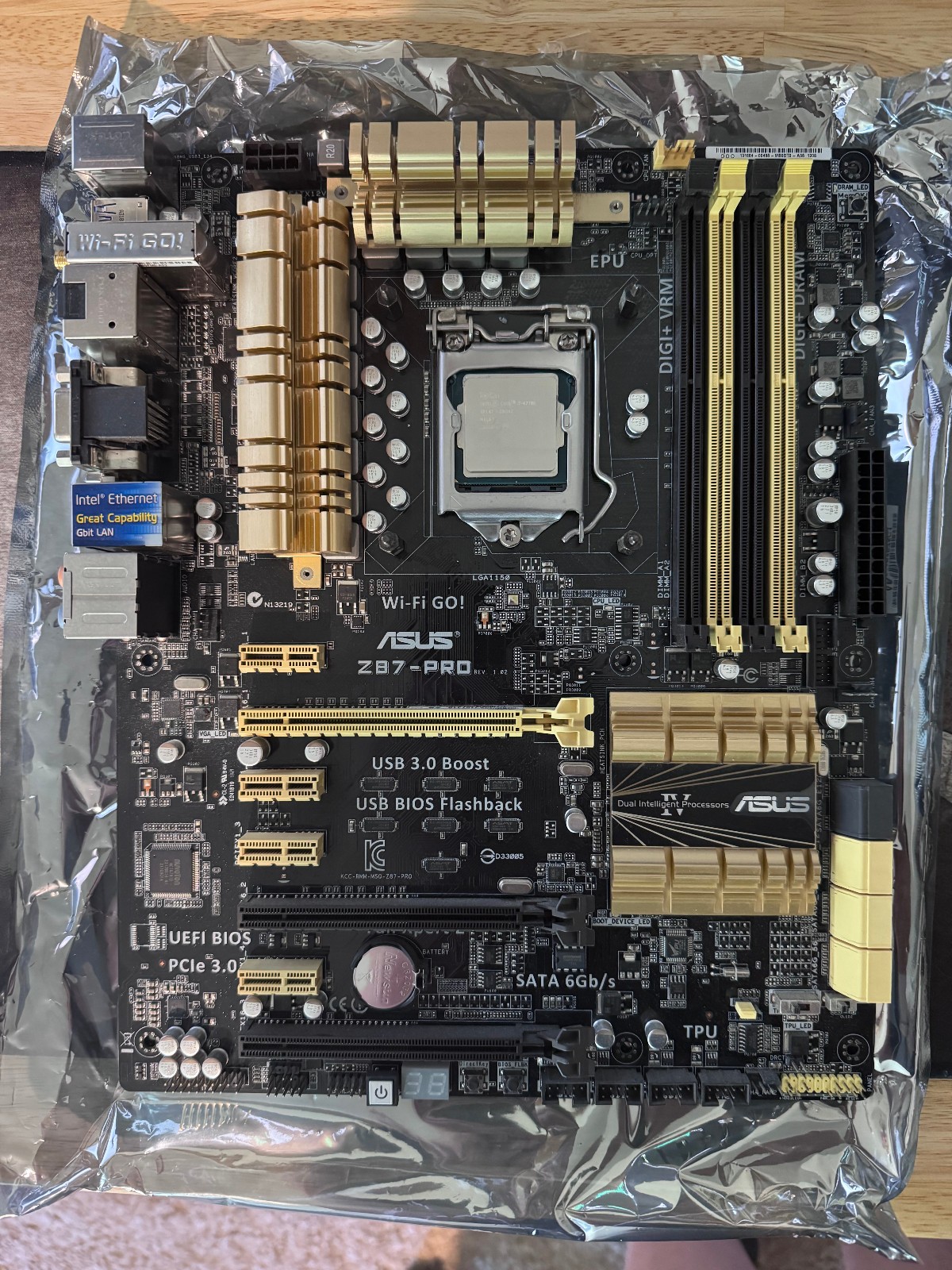 Intel i7-4770K + ASUS Z87-PRO LGA1150 Motherboard Combo AS-IS Untested