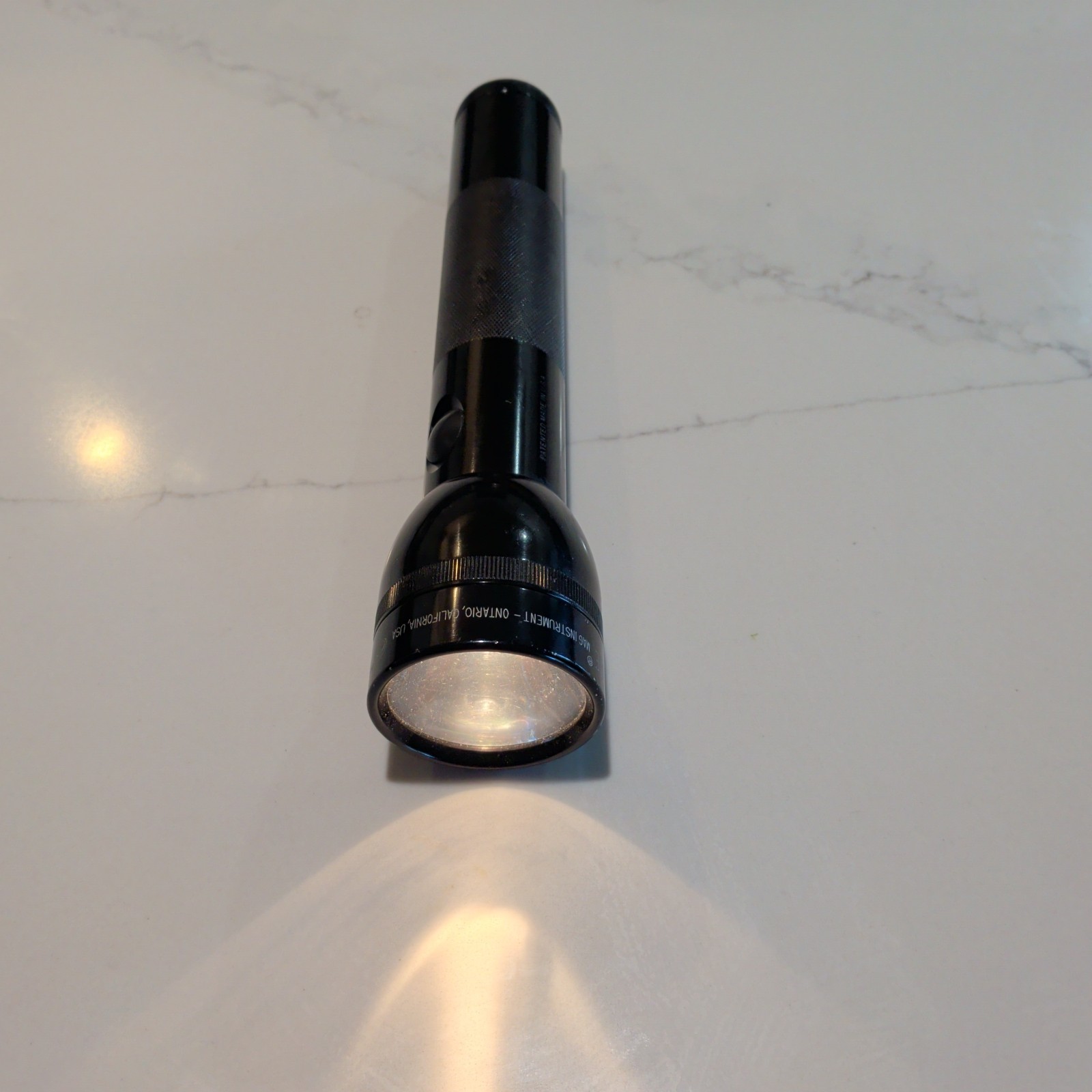 Vintage Mag-Lite 2D Cell Flashlight, 10" USA Made Works, LED Bulb Good Condition