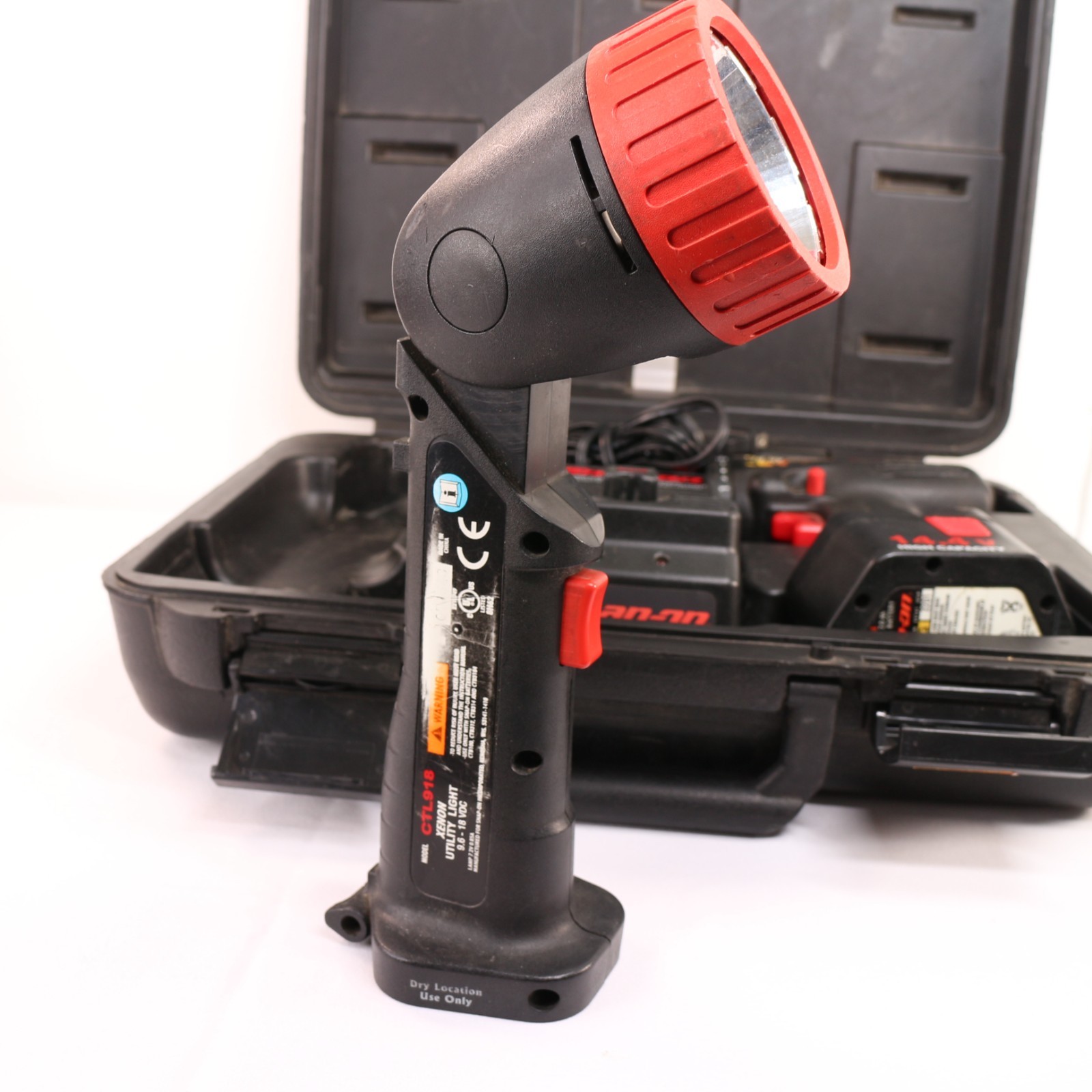 Snap-on CDR3450 Driver Drill Tool Kit TESTED Snap-on CTL918 Flashlight w/ Case