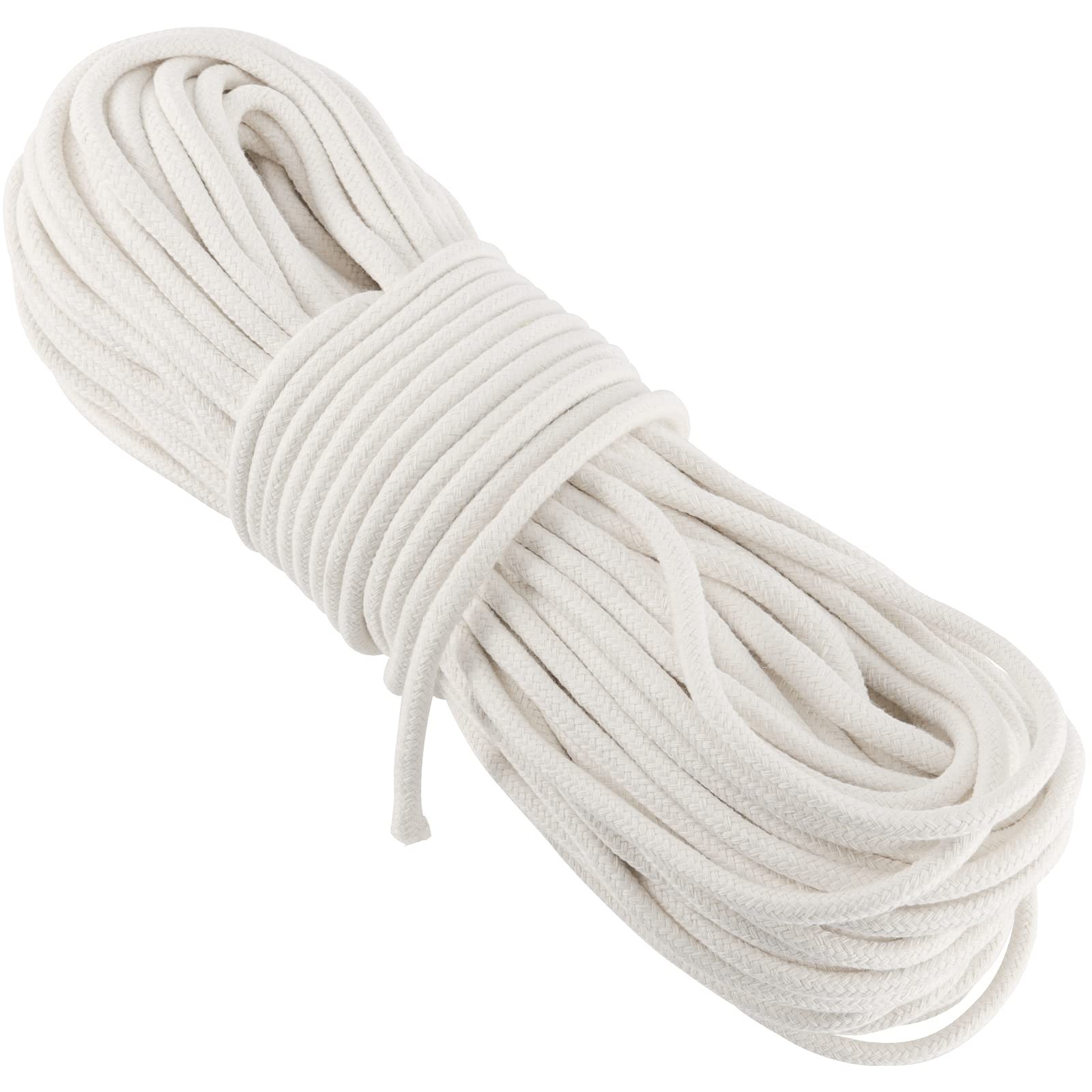 328 Feet #8 Sash Cord, 1/4 Inch Cotton Sash Cord, White Sash Cords for Window